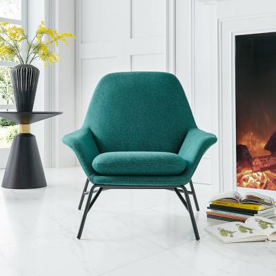 China Modern Cheap Modern Big Blackish Green Fabric Sofa Chair Home Furniture Bedroom Relax Chair For Hotel for sale