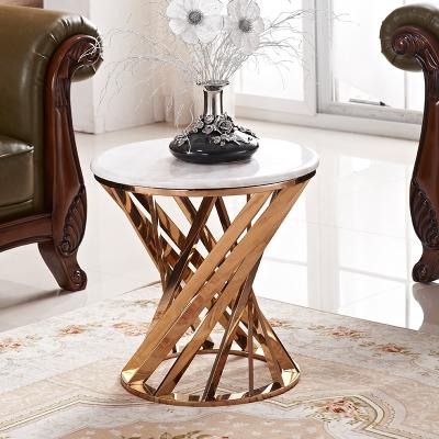 China Modern Round Metal Frame Metal Frame Storage Wood Removable Top Side Table Gold For Living Room for sale