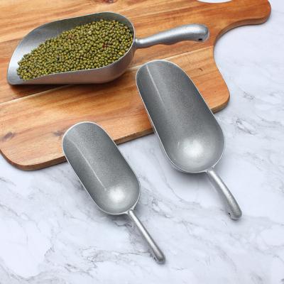 China Disposable Hot Sale Food Flour Candy Grain Bar Ice Scoop Zinc Alloy Disposable With Various Sizes for sale