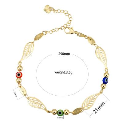 China Wholesale Hyperbole Elfic Women Gold Anklet Anklet Maple Leaf Charm Bracelet Pot Leaf Foot Jewelry Body Jewelry for sale