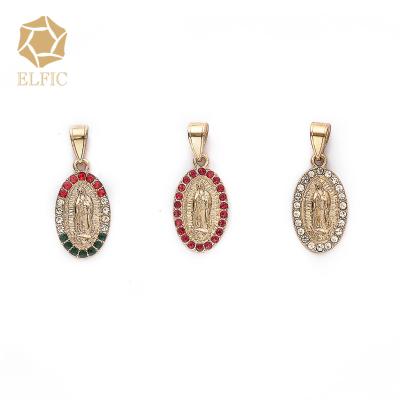 China Not Virgin Mary Pendant Allergy Elfic Women Fashion Charm Religious Zircon Necklace for sale