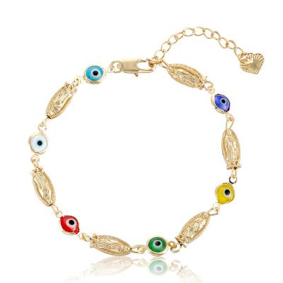 China Religious Colorfu l Elfic religion eye gold of woman gods bracelet jewerly for sale