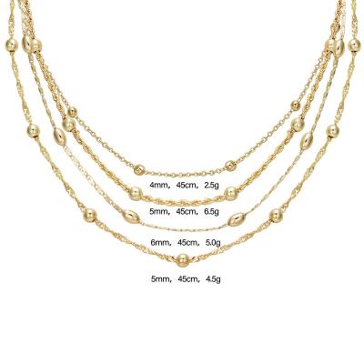 China Not Allergy Elfic Street Girl Necklace Tasty 14K Gold Layered Multi Layered Pearl Chain Clavicle Necklace Fashionable Multi for sale