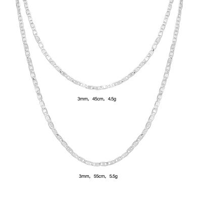 China Romantic Last Base Wholesale Elfic Silver 925 Jewelry Chain Necklace for sale