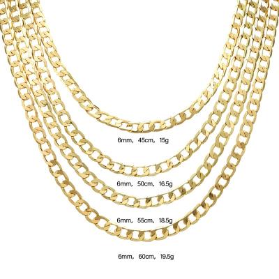 China Hip Hop Elfic 14K Gold Plating Hip Hop Chain Necklace Chains Chains 18inches 24inches for sale