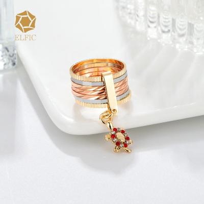 China Newest FASHIONABLE Elfic 7 Days Rings tortuga tricolor muerte anillos de la santisima Virgin Mary Jewelry Christian Religious Ring Jewelry for sale