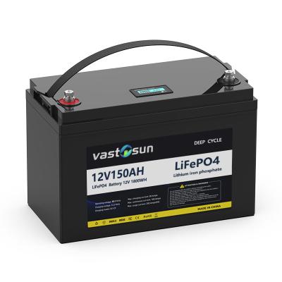 China VAST 12V 12.8V 100Ah 150Ah 200Ah Lithium Battery Deep Cycle Energy Storage Lithium Ion LifePO4 Renewable Battery for sale