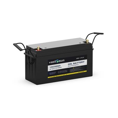 China VAST SUN Energy Storage UPS Home Deep Cycle Battery System 12V 250Ah Gel Solar Powered Lead Acid Battery for sale