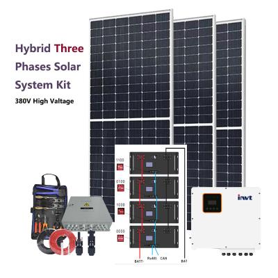 China VAST SUN Energy Storage Remote Control Rack Mounted 400V 380V 10KW 20KW Hybrid High Voltage Home Solar System 3 Phase Kit Set Feed Back for sale