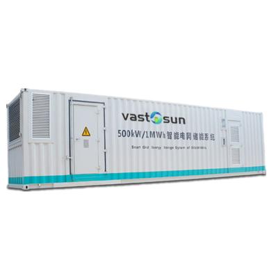 China VAST SUN 500KW 3 Phase Commercial Storage Hybrid High Voltage Solar System Feed Back Container Solution for sale