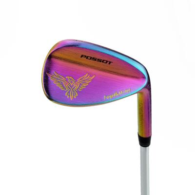 China 1020 Carbon Steel Factory Outside Golf Wedge Heads Golf Club Wedge PVD Plating Golf Men Wedge for sale