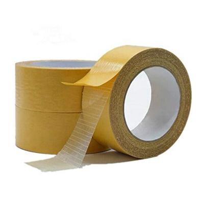 China Waterproof Double Sided Self Adhesive Fiberglass Mesh Tape , Heat Carbonized Masking Tapestrong Double Sided Carbon Ceramic Fiberglass Tape for sale