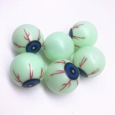 China Helloween Hot Sales Simulation Halloween Luminous Bouncing Eyeball Props Eyeballs Plastic Luminous Green Cavity Eyes Y14 for sale