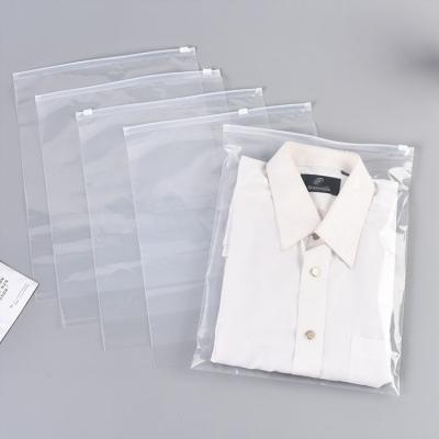 China BIODEGRADABLE custom resealable clear pe zipper bags transparent packaging bags for clothes for sale