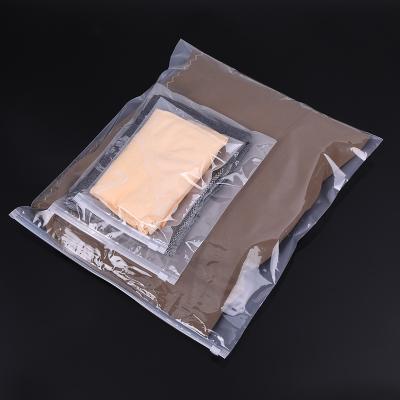 China BIODEGRADABLE pe custom resealable ziplock bags transparent zip slider bags for clothes for sale