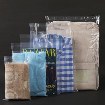 China Custom clear plastic BIODEGRADABLE poly bag self seal packaging pe garment bags for clothes for sale