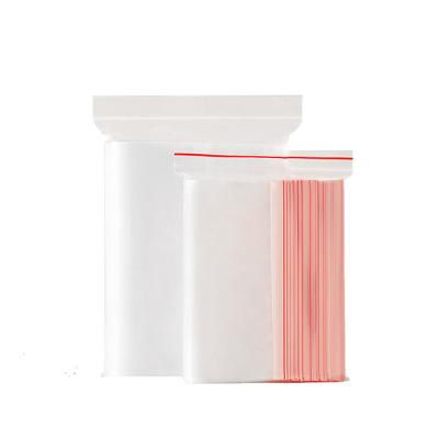 China Disposable custom double sealing sachets pe plastic resealable clear ziplock bags for sale for sale