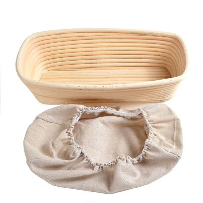 China Sustainable Wholesale Oblong Bread Basket Sourdough Bannetons Bread Proofing Baking Molds Bakery Tools for sale