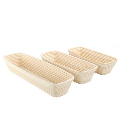 China Viable Factory Wholesale Rectangle Bread Proofing Basket Sourdough Bannetons Bread Baking Molds Bakery Tools for sale