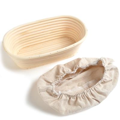 China Viable Natural Rattan 8 Inch Oval Bread Proving Proving Basket Bread Baking Molds Sourdough Bannetons Fermentation Basket for sale