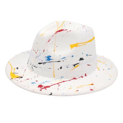 China Wholesale Casual Mens Womens Fashion Foldable Sun Hat White Multiple Colors Beach Customized Graffiti Fedora Hat For Kids for sale