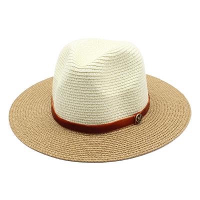 China Wholesale HOJEE Picture Straw Hat Tow Tone Style 2022 Summer Unisex Straw Hats Women For Daily Wear for sale