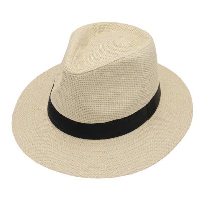 China Picture HOJEE Customized Straw Hat Accessory Cheap Unisex Elastic Band Straw Hat For Adult for sale