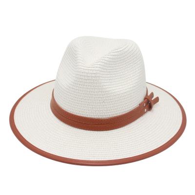 China Hat Weaving Pattern Image HOJEE Straw Hat Belt Summer Unisex Adjustable Handwork Casual Straw Hat For Outdoor High Quality for sale