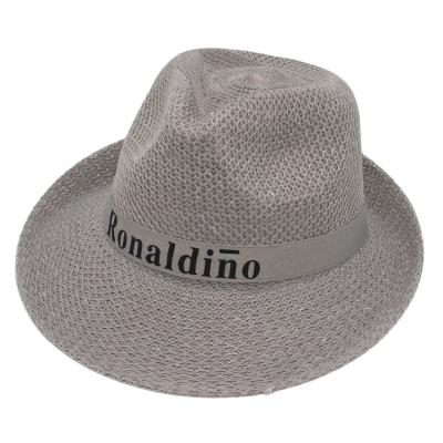 China New Design HOJEE Image Summer Unisex Straw Hat Travel Beach Rolling Classics Up Brim Sun Straw Hat With Hat Band for sale