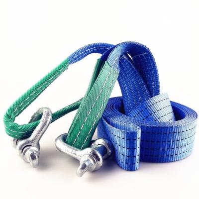 China 5T Manual Towing Tow Rope / Bungee Tow Strap / Tow Strap With Eye Hook for sale