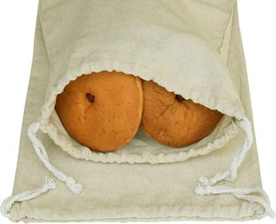 China Eco-Friendly Reusable Bread Bag Natural Eco Friendly Unbleached Canvas Small Bread Bags For Grocery Te koop