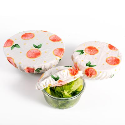 China Eco-Friendly Washable Cotton Cloth Food Storage Dish Cover Printing Cloth Bowl Cover Te koop