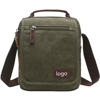 中国 High Quality Multifunctional Men's Canvas Cross Small - Body Shoulder Bag Messenger Bag Work Phone Bag 販売のため