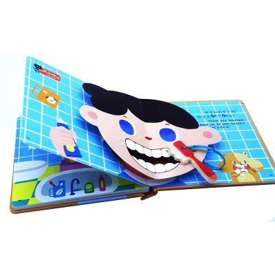 China Custom Flip Board Book Printing Children's Custom Creative English Story Cartoon Cotton Design Automatic Books for sale