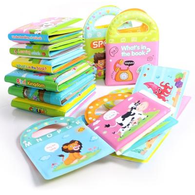 China paper & Baby Book 0-6T Cloth Cardboard Tissue Book Baby Shower Book Infant Healthy English Bath Cartoon Animal Education Kids Gifts for sale