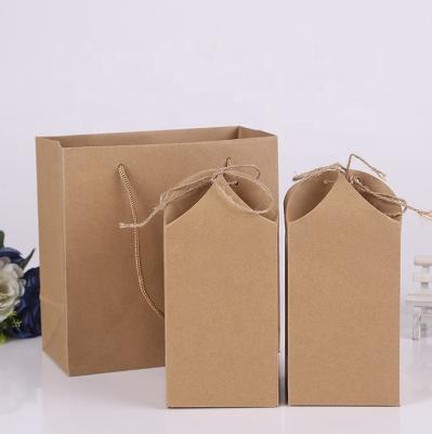 China Recyclable Portable Kraft Paper Gift Bag Food Packaging Bag Printing Custom for sale