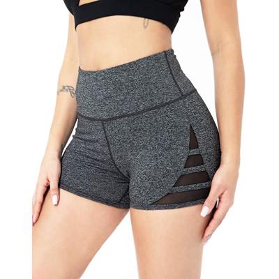 China Women's High Waist Breathable Women's Casual Elastic Sports Mesh Fitness Yoga Running Gym Shorts for sale