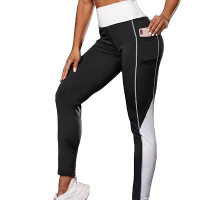 China 2021 Antibacterial Women's High Waist, High Elasticity, Slim Large Size, Hip Fitness Lifting Running Sports Shaping Yoga Leggings for sale