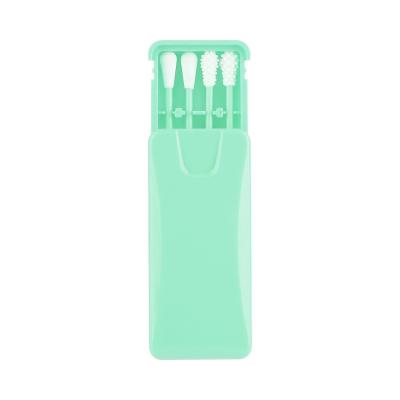 China New Arrival Reusable Portable Washable Ear Cleaning Makeup With Dust Make Resistant Reusable Silicone Cotton Swab for sale