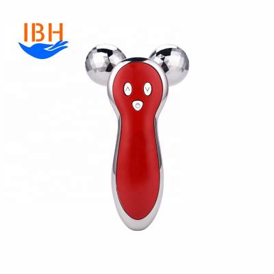 China Build in Custom Logo Professional Electric Facial Ball 3D Massage Roller Beauty Body Slimming Massager Battery Wholesale Price Mini V for sale