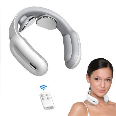 China Portable USB Electric Pulse Mini Comfier Wireless Smart Kneading Device Shoulder Neck Massager With Heat for sale