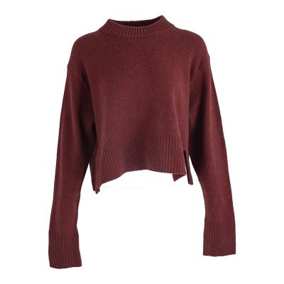 China 2021 Autumn Fashionable Winter Women's Long Sleeve Crop Top Women's Sweater Anti-Wrinkle Plain Top Women's Sweater Sweater for sale