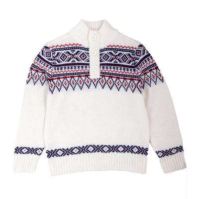 China New Design Fashion Baby Boy Jacquard Sweater Designs Kids Woolen Christmas Anti-Shrink Sweater For Baby for sale