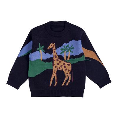 China 2021 Baby Boy Sweater Toddler Boys Cotton Anti-shrink Jacquard Knitted Sweater for sale