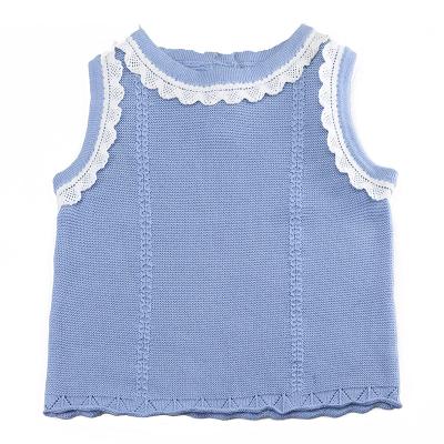 China Anti-Shrink Warm Sales 100%cotton Kid Round Neck Sleeveless Sweater Babies Invest Top for sale