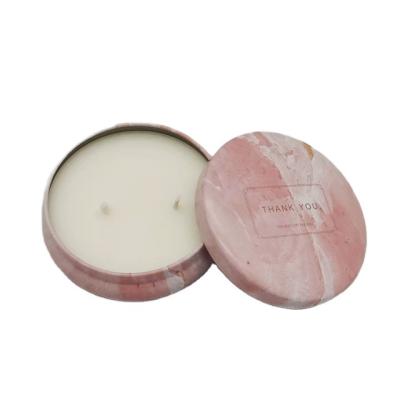 China Custom Home Decor Guarantee Quality Luxury Decoration Candle Tin Soy Wax Scented Candles With Lid for sale