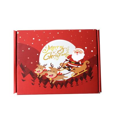 China Wholesale Recyclable Luxury Customized Christmas Corrugated Cardboard Paper Gift Packing Box for sale