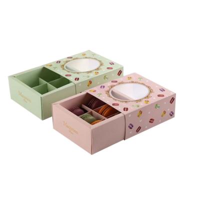 China Biodegradable Factory Wholesale Custom Macaron Gift Box Food Packaging Paper Box for sale