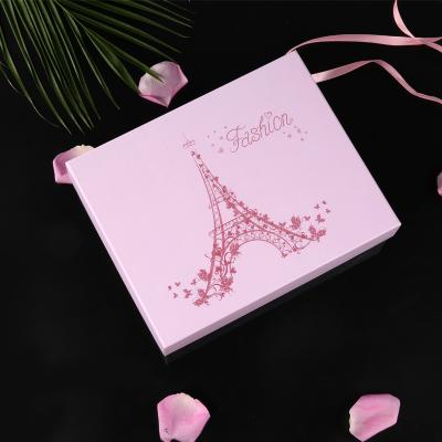 China High Quality Biodegradable Rose Cosmetic Packaging Box Elegant Gift Packaging Box For Birthday for sale