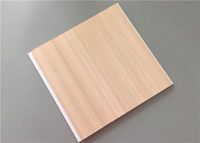 China Flat Laminate PVC Wood Panels / Pvc Wall Cladding For Bathrooms Various Colors for sale